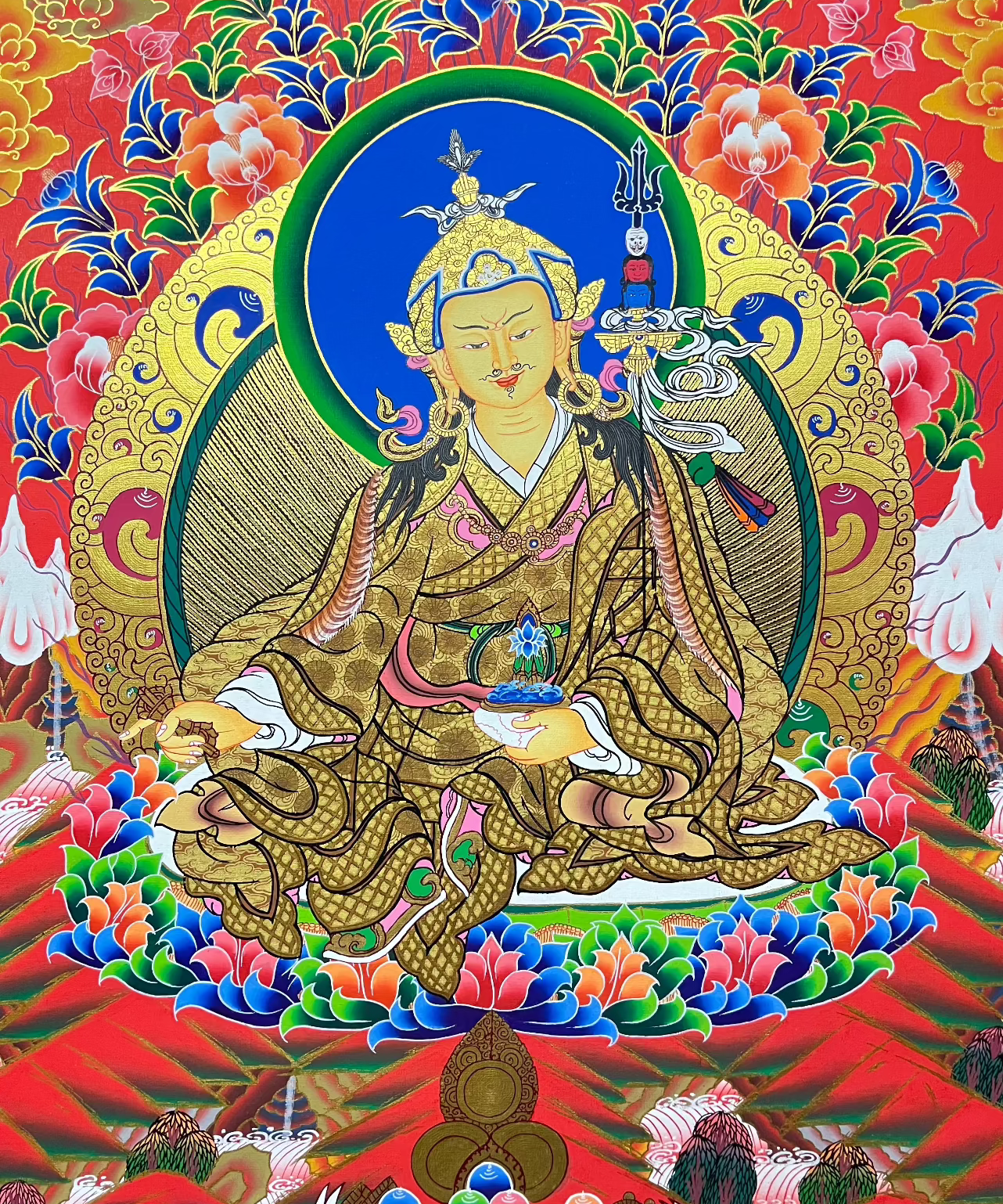 Guru Rinpoche Thangka - Tibetan Art