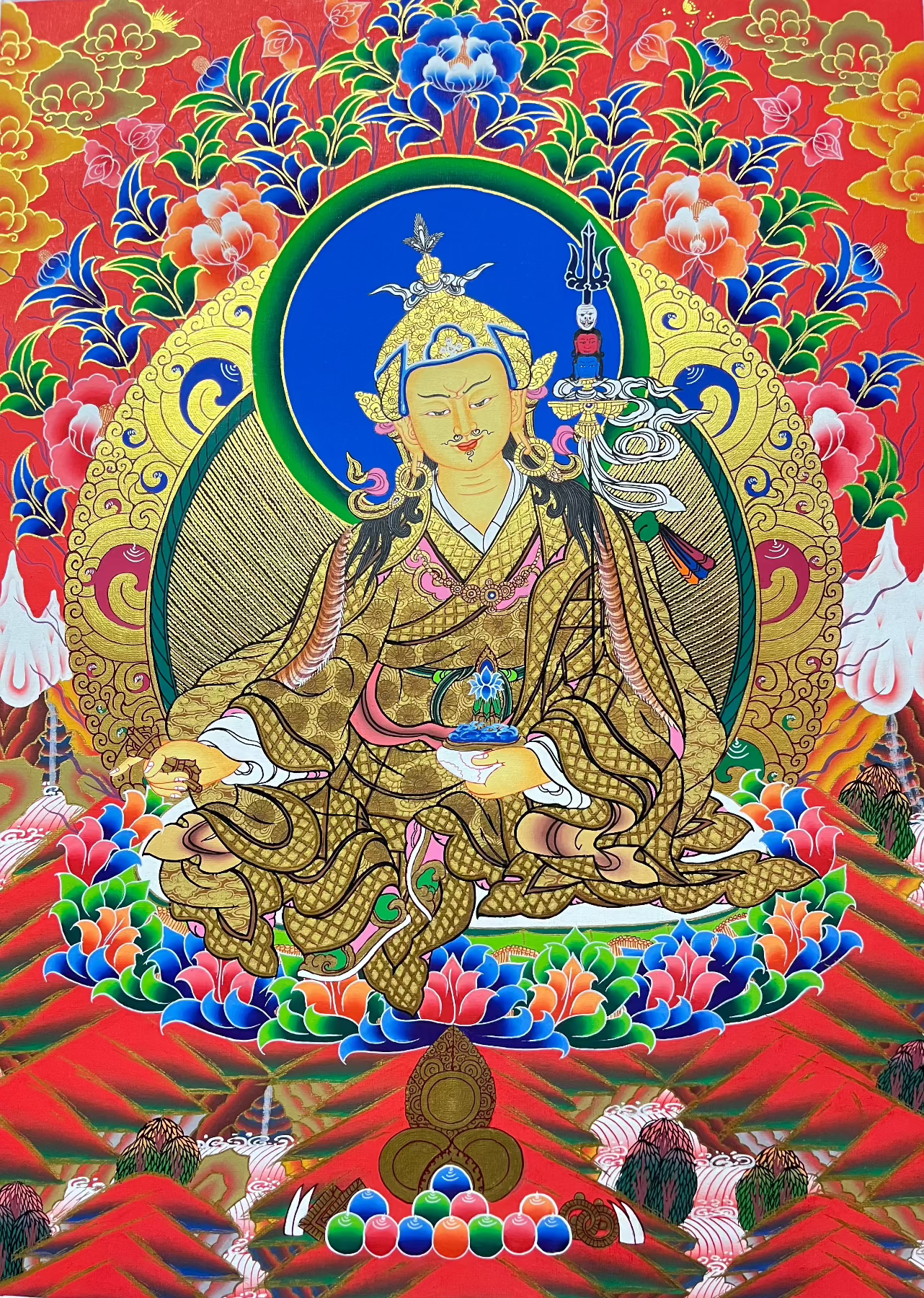 Guru Rinpoche Thangka - Tibetan Art