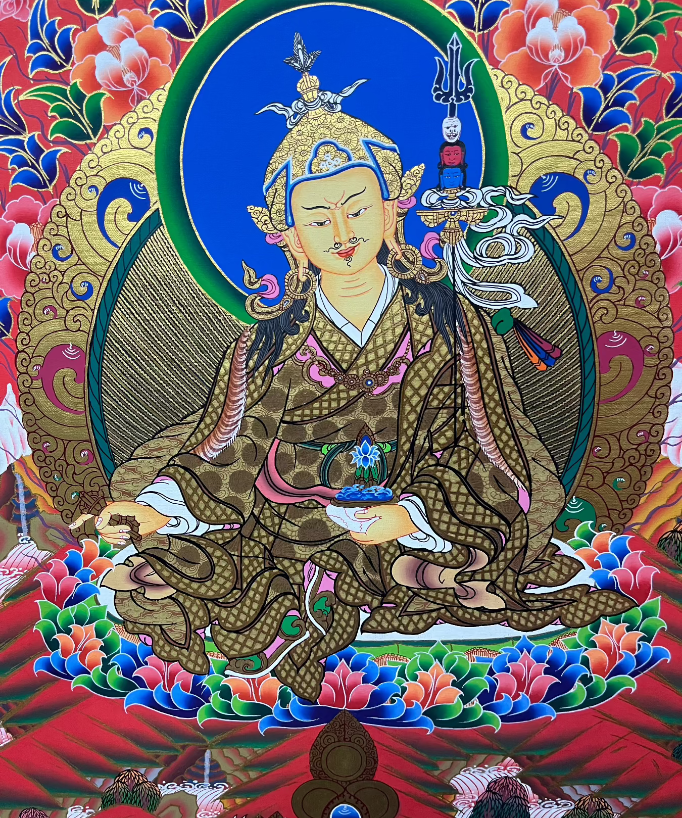 Guru Rinpoche Thangka - Tibetan Art