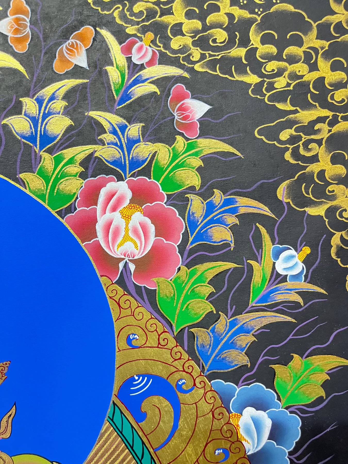 Vajrasattva Thangka - Handpainted Art