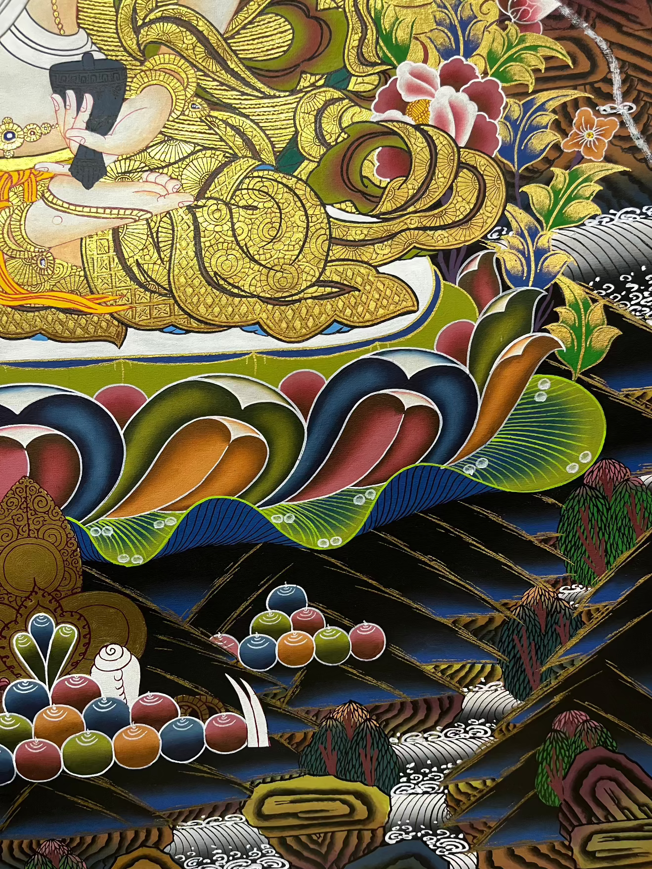 Vajrasattva Thangka - Handpainted Art