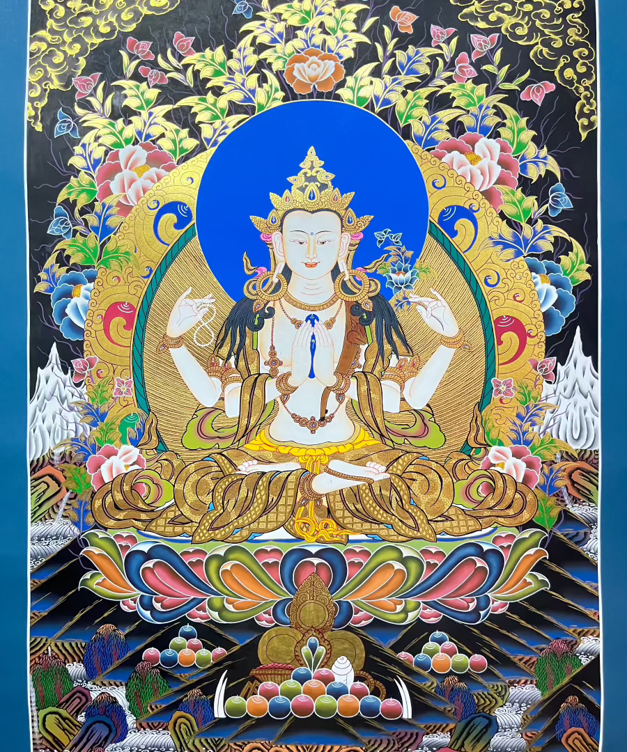 Chengresi Thangka Painting -High Quality