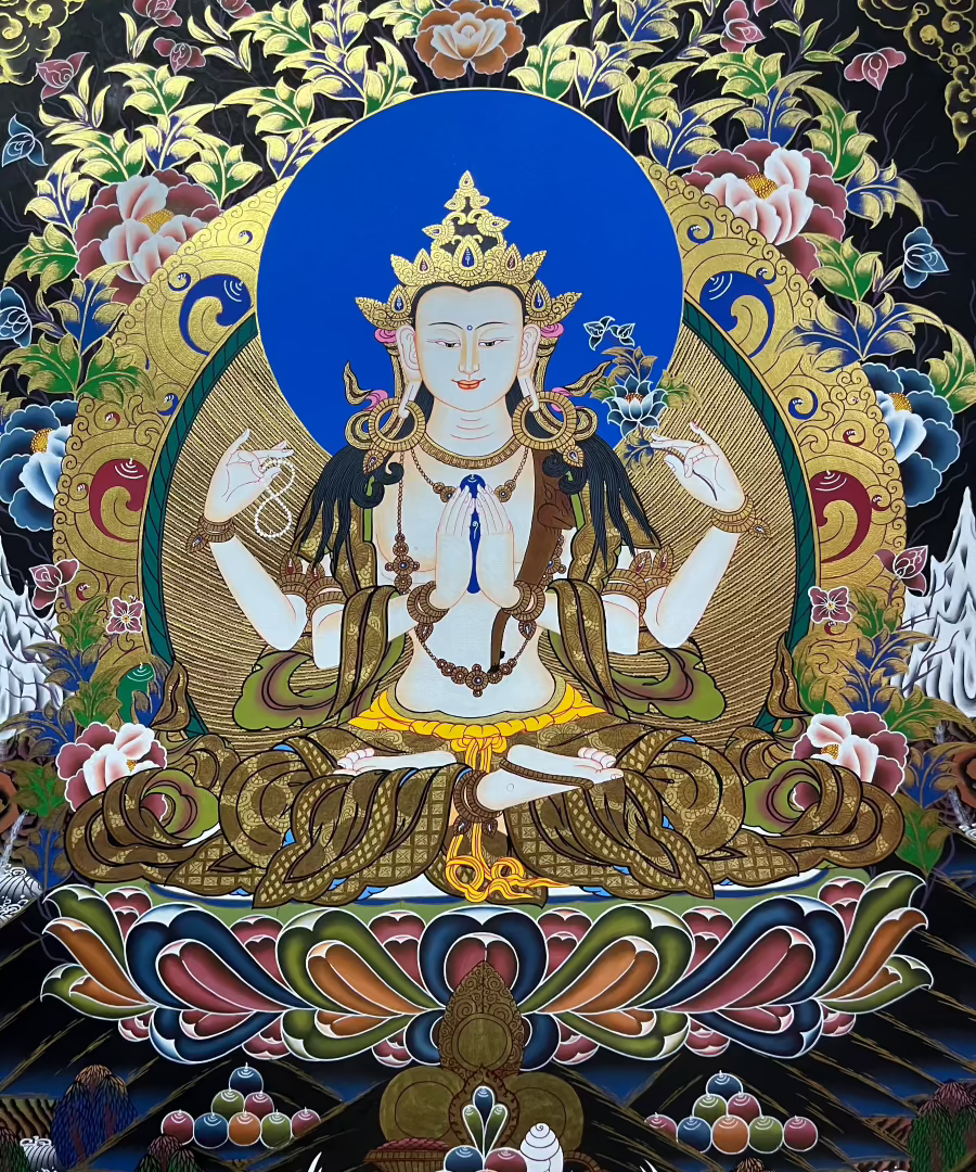 Chengresi Thangka Painting -High Quality