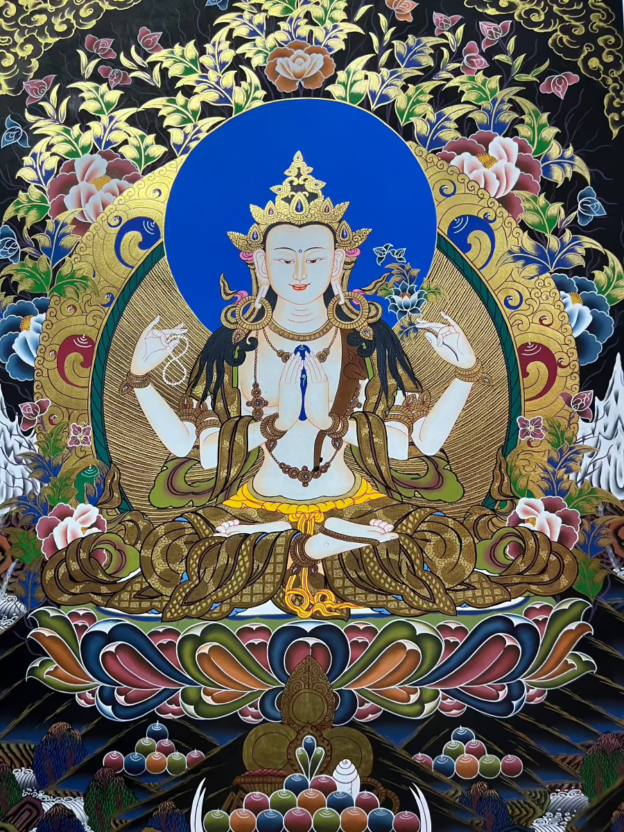 Chengresi Thangka Painting -High Quality