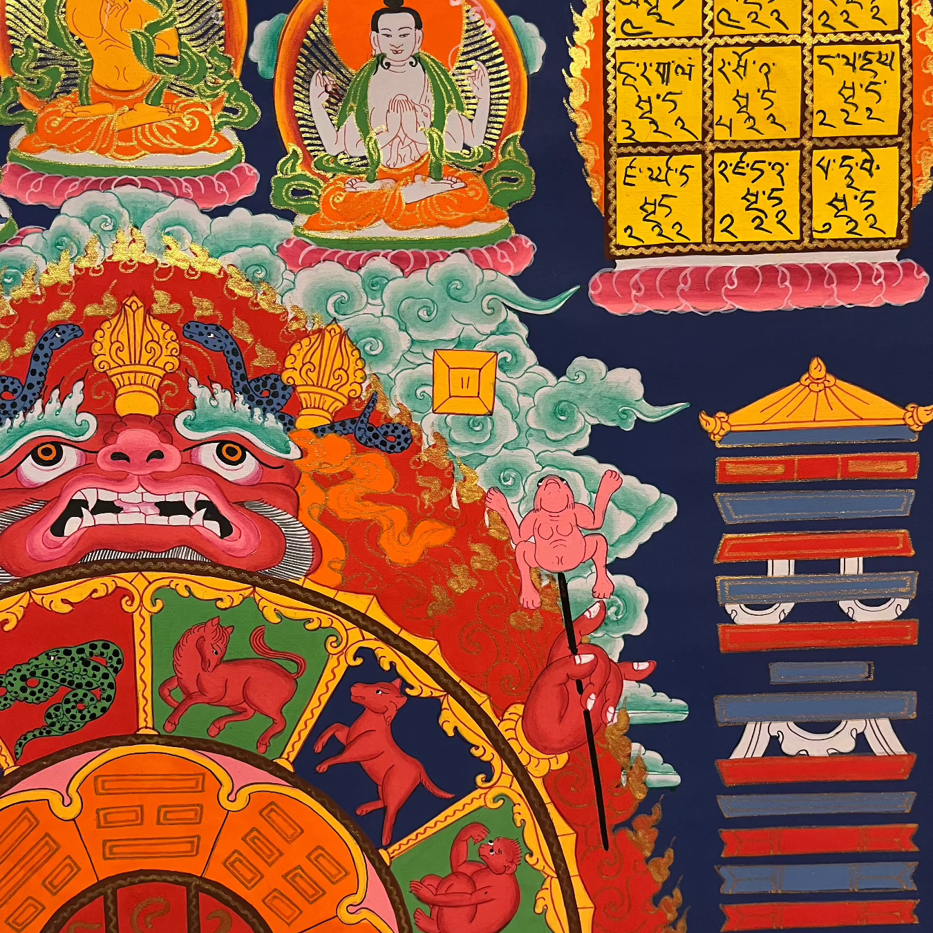  Tibetan Astrology Calendar - Handpainted Art