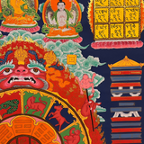  Tibetan Astrology Calendar - Handpainted Art