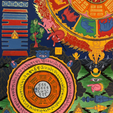  Tibetan Astrology Calendar - Handpainted Art