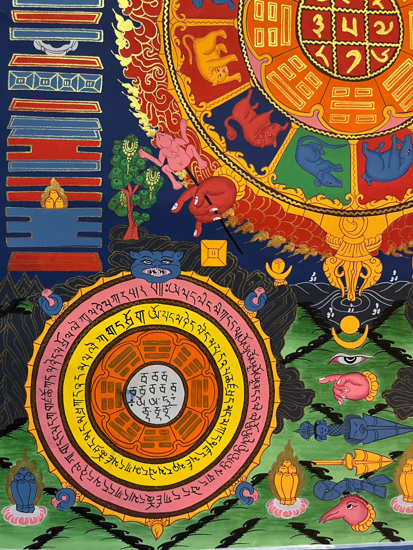  Tibetan Astrology Calendar - Handpainted Art