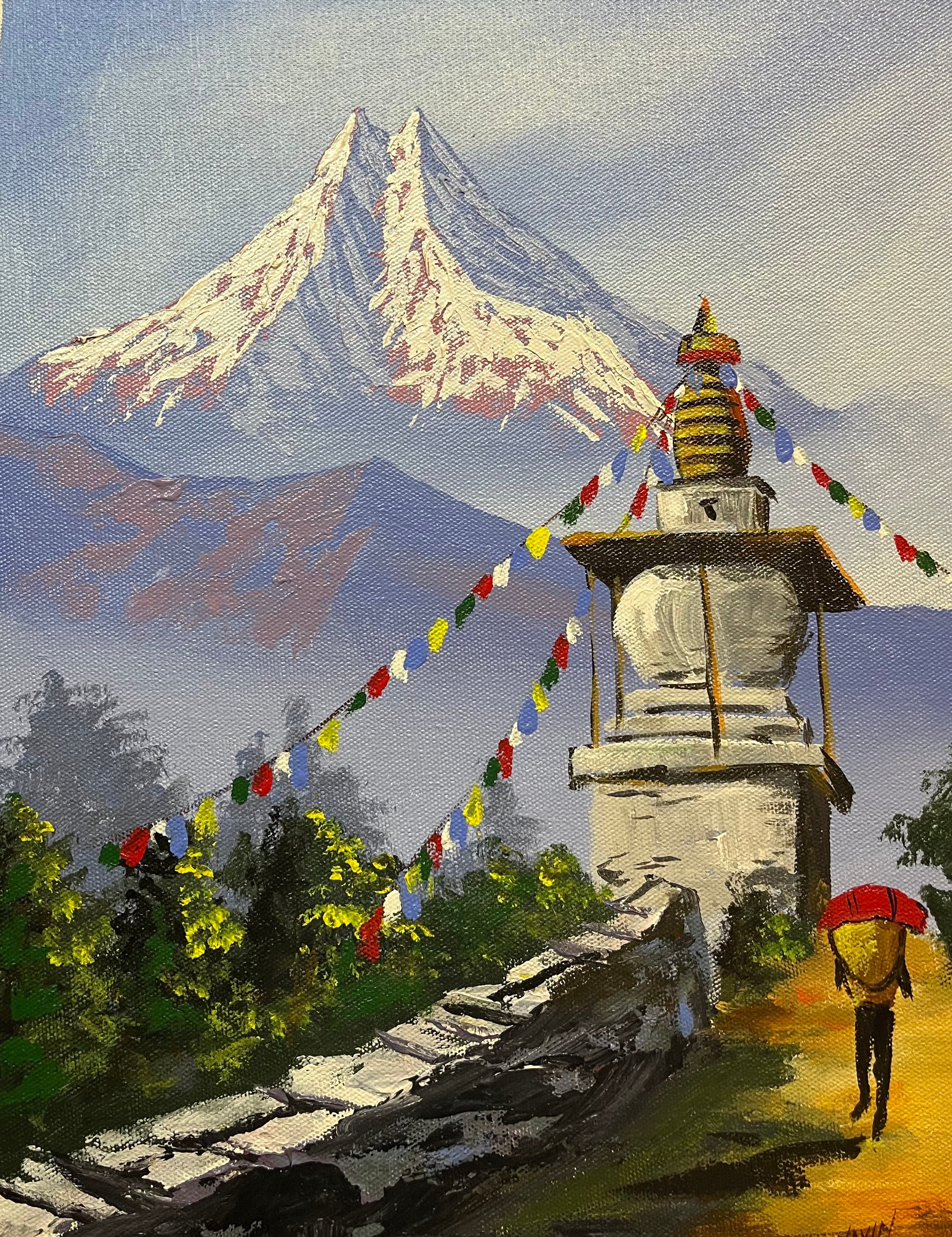 Mount Machapuchare Oil Painting