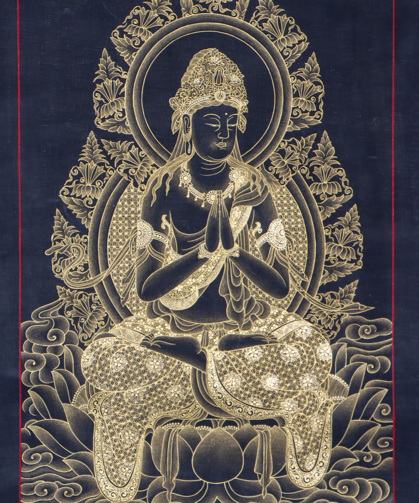 Japanese Buddha Thangka Painting for wall decor.