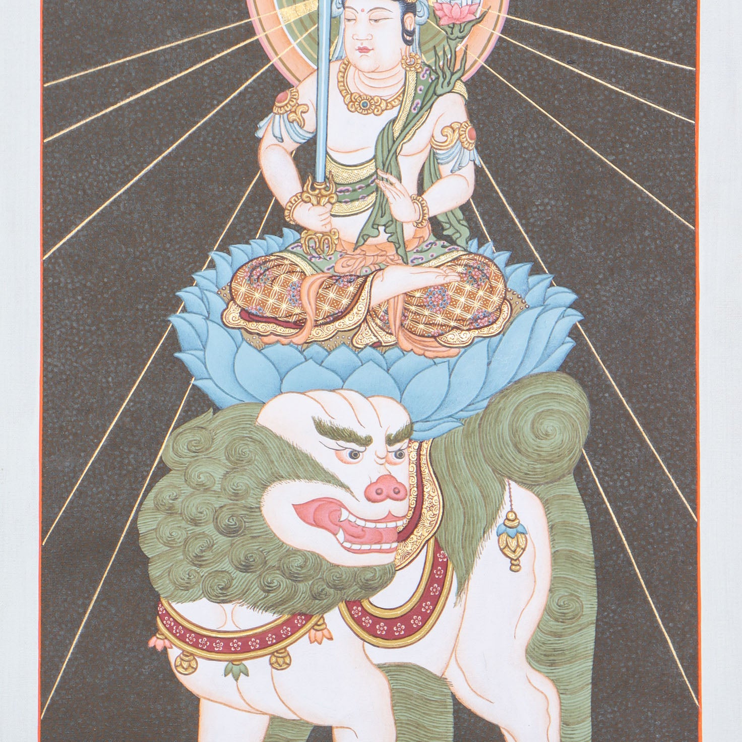 Japanese Buddha Thangka Painting for aesthetic home decor.