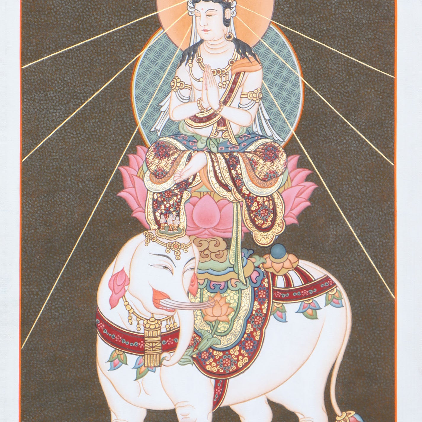 Japanese Buddha Thangka Painting for meditation practices.