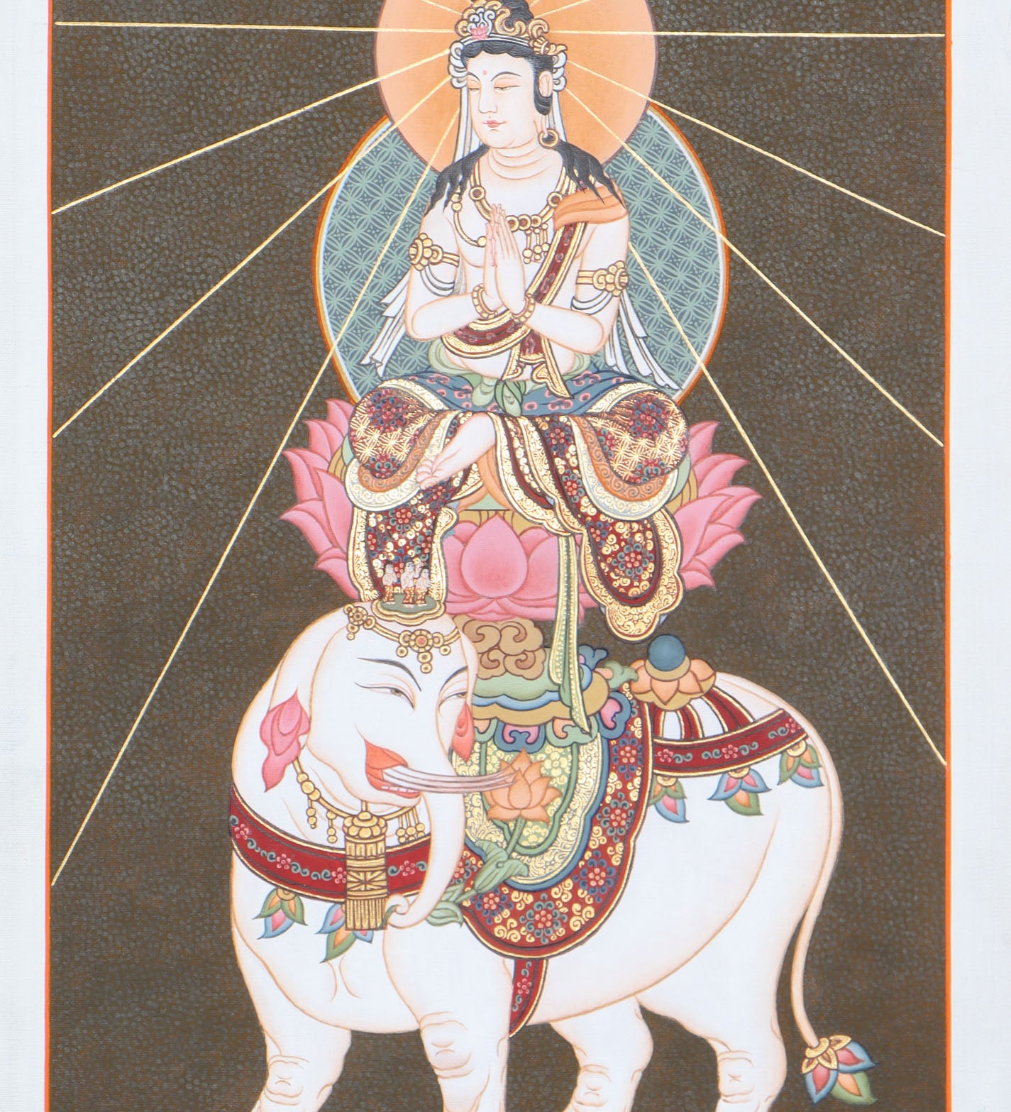 Japanese Buddha Thangka Painting for meditation practices.