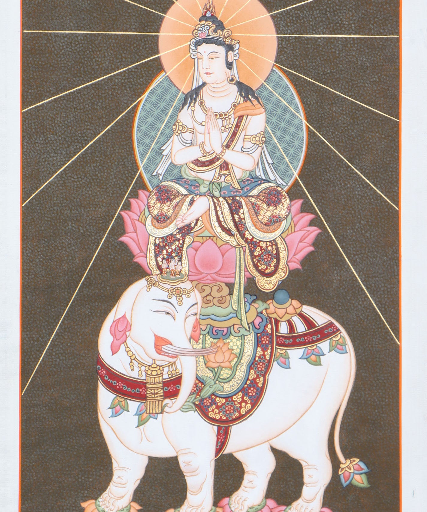 Japanese Buddha Thangka Painting for meditation practices.