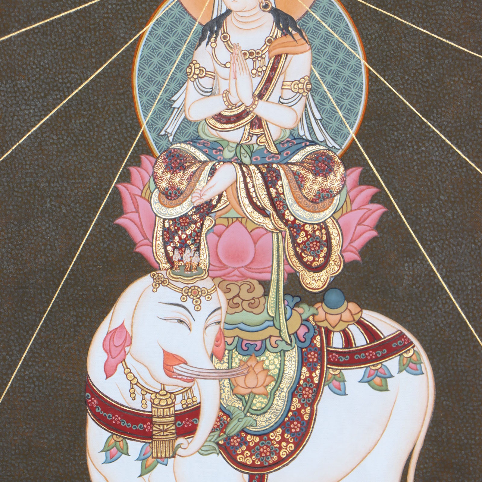 Japanese Buddha Thangka Painting for meditation practices.