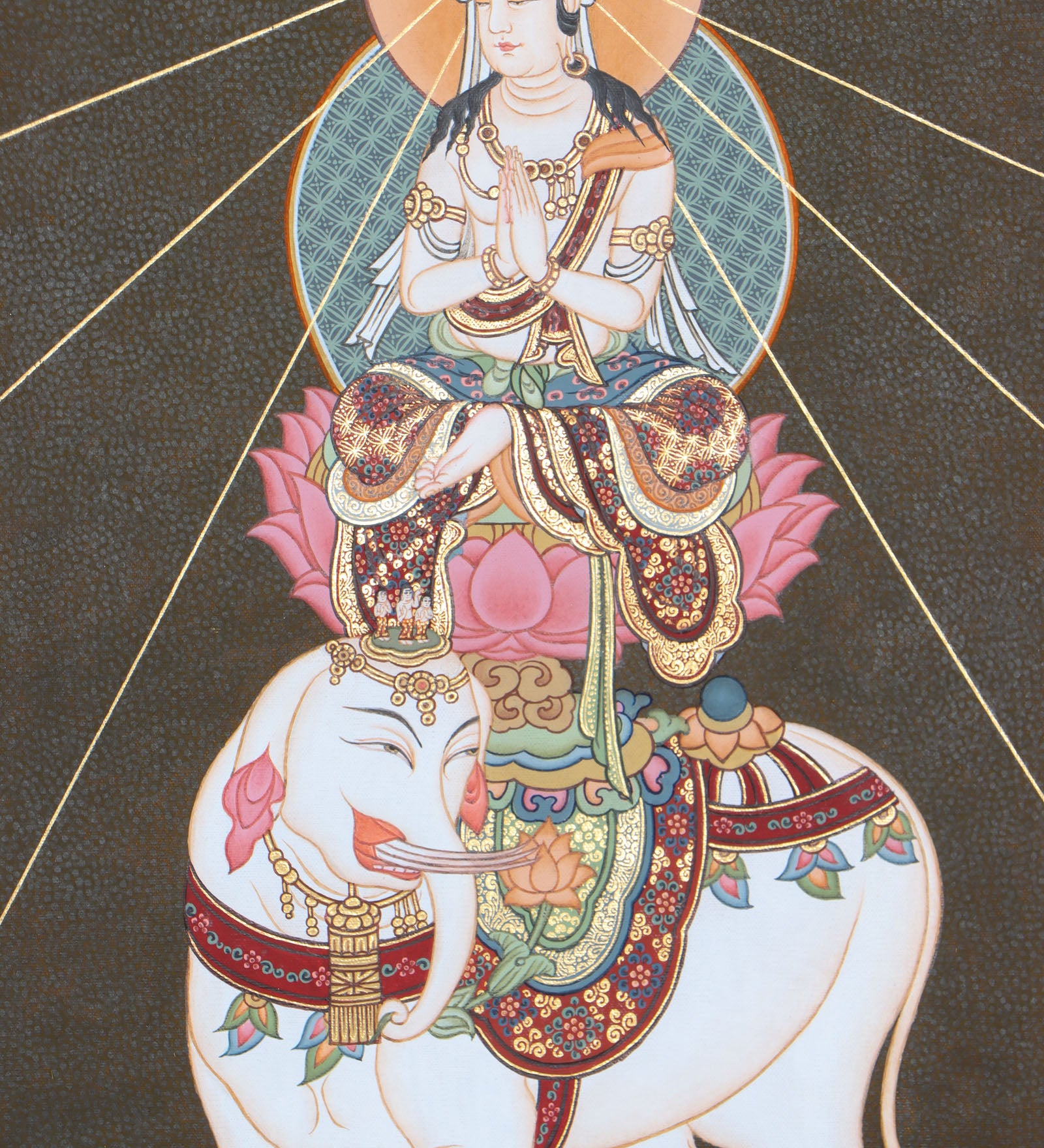 Japanese Buddha Thangka Painting for meditation practices.