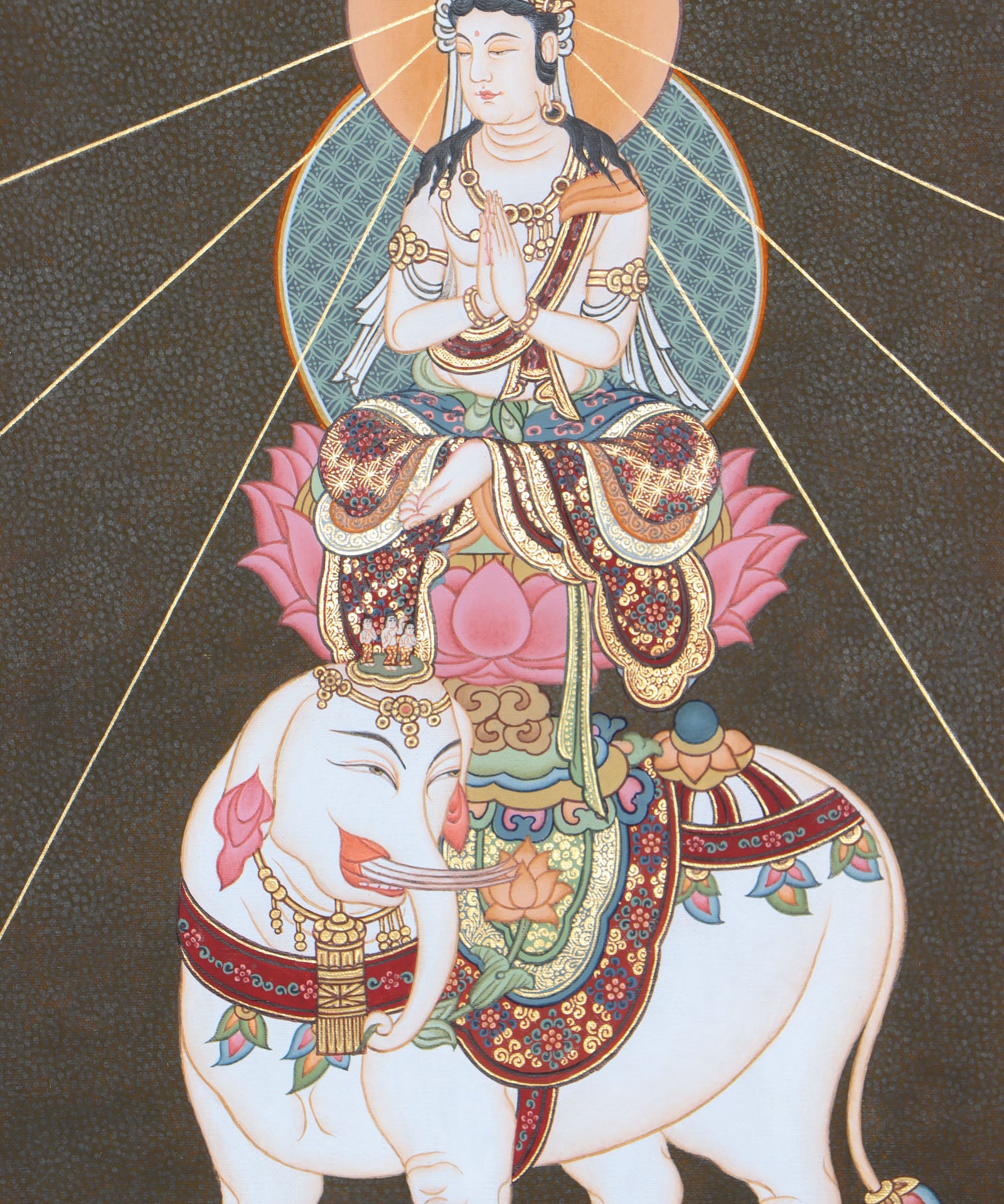 Japanese Buddha Thangka Painting for meditation practices.