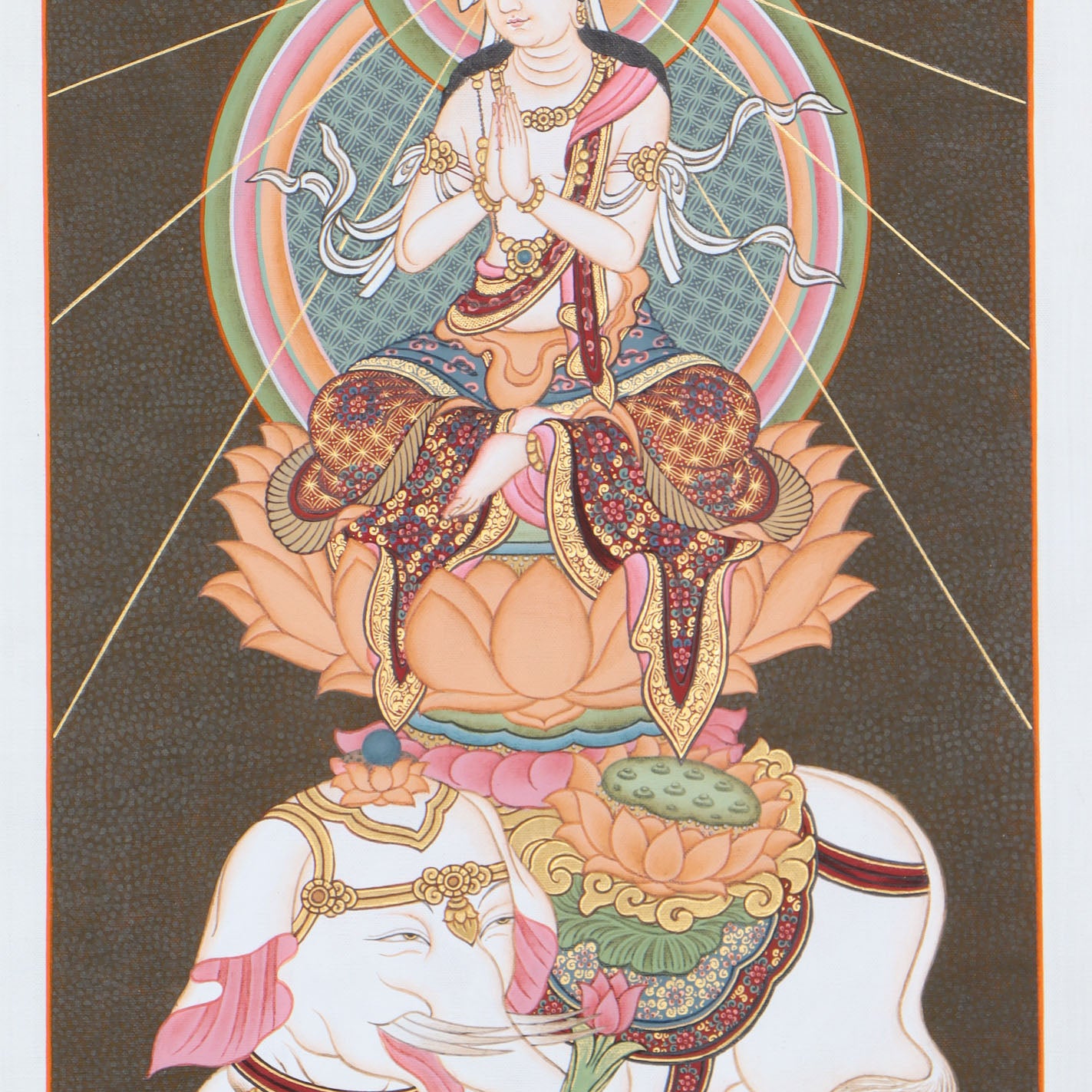 Japanese Buddha Thangka Painting for ritual purposes.