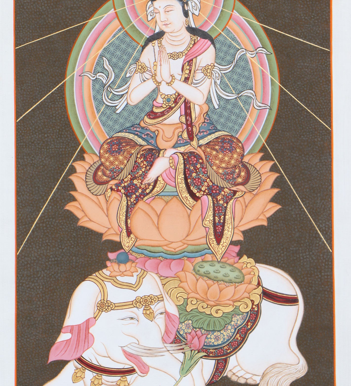 Japanese Buddha Thangka Painting for ritual purposes.