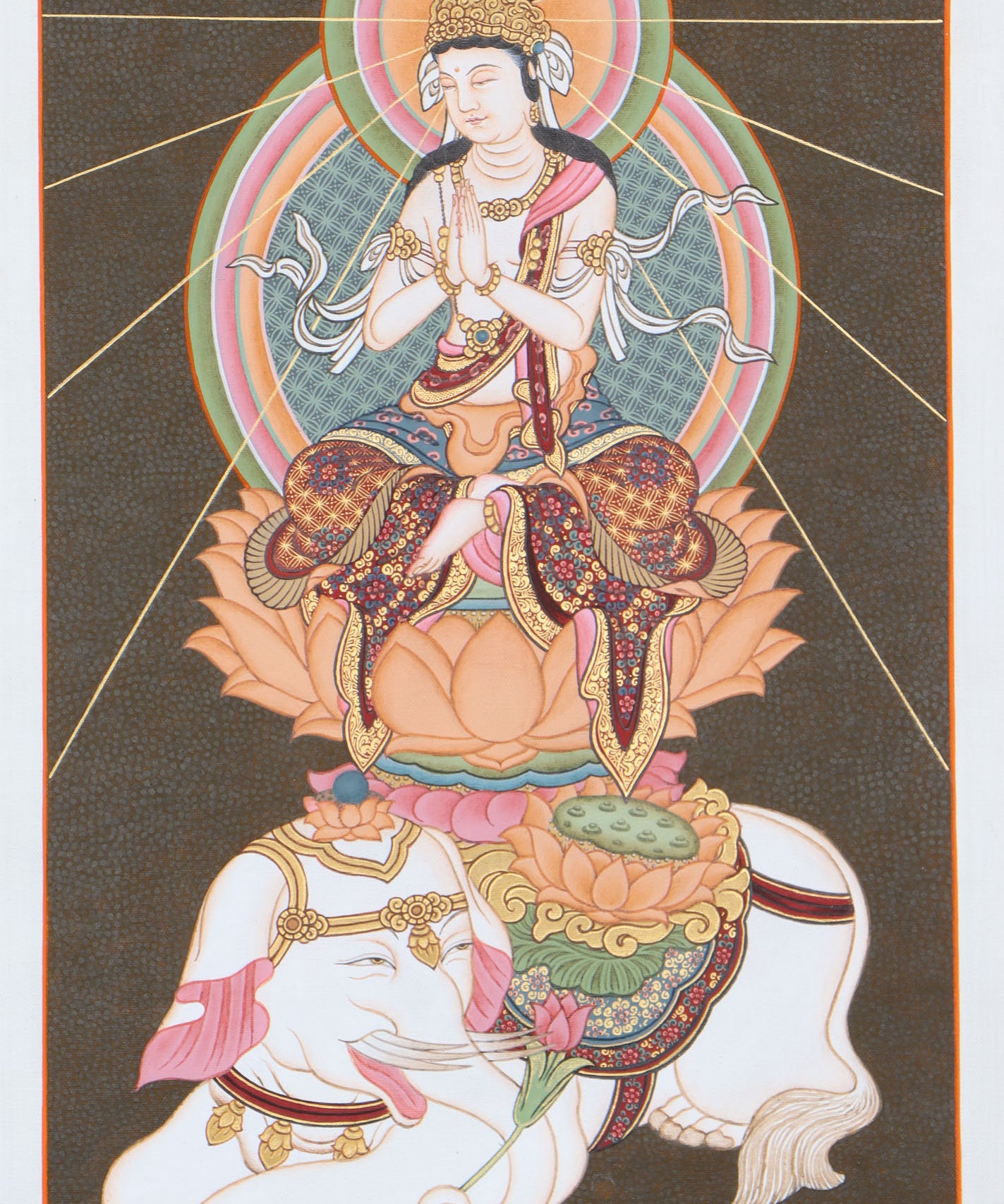 Japanese Buddha Thangka Painting for ritual purposes.