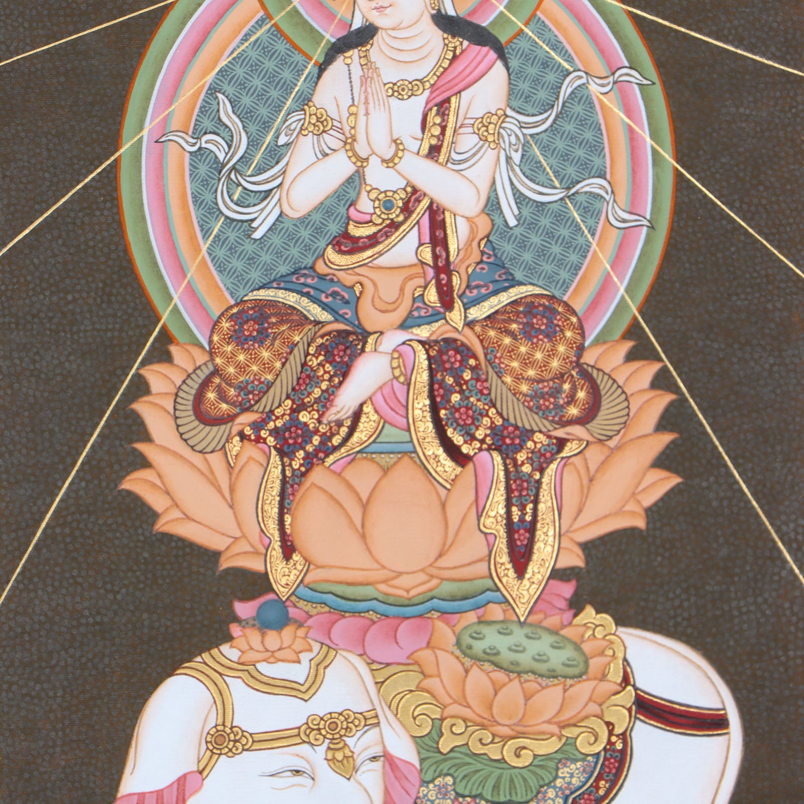 Japanese Buddha Thangka Painting for ritual purposes.