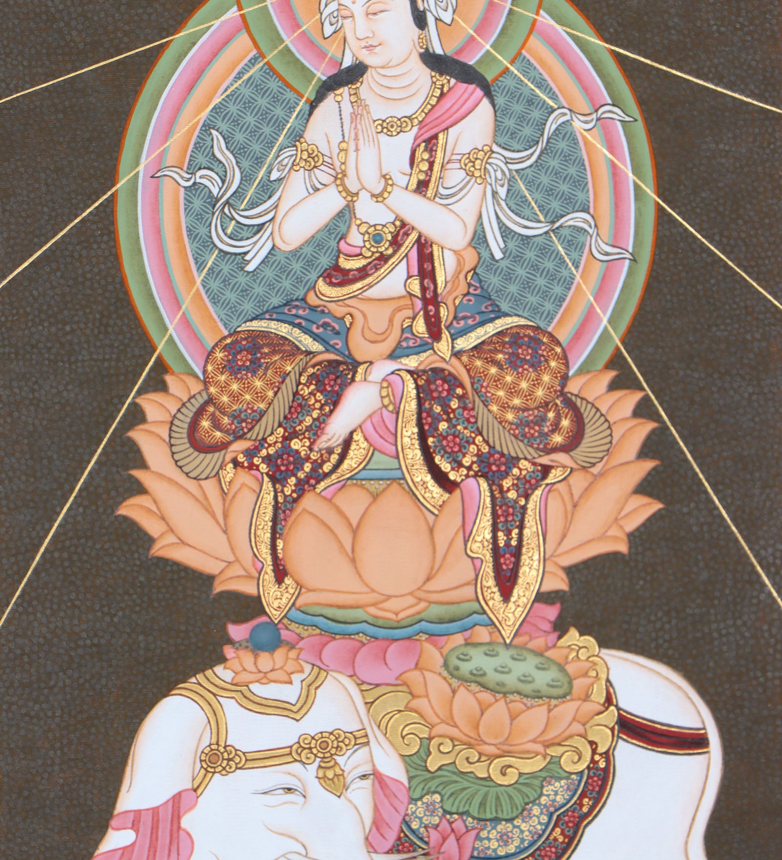 Japanese Buddha Thangka Painting for ritual purposes.