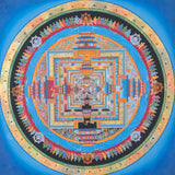 Kalachakra Mandala Thangka Painting for meditation and wall decor. 