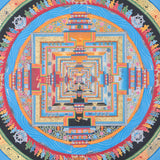 Kalachakra Mandala Thangka Painting for meditation and wall decor. 