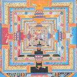 Kalachakra Mandala Thangka Painting for meditation and wall decor. 