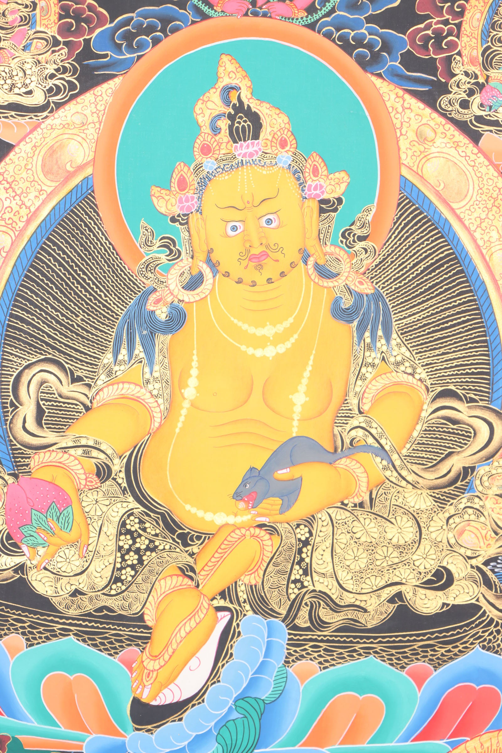 Zambala Thangka for wealth and prosperity .