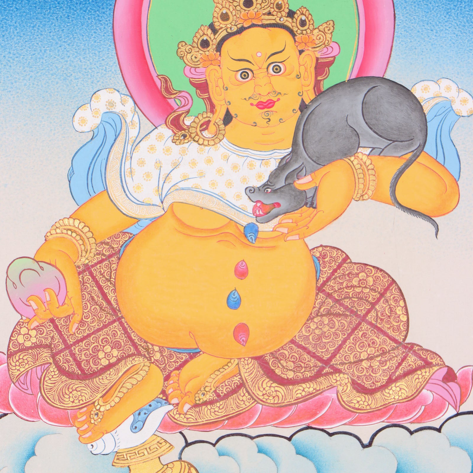 Kuber Thangka Painting is an ideal aid for cultivating concentration.