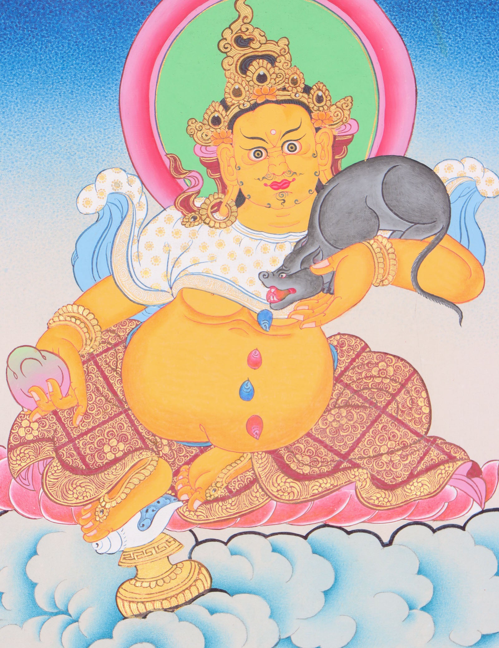 Kuber Thangka Painting is an ideal aid for cultivating concentration.