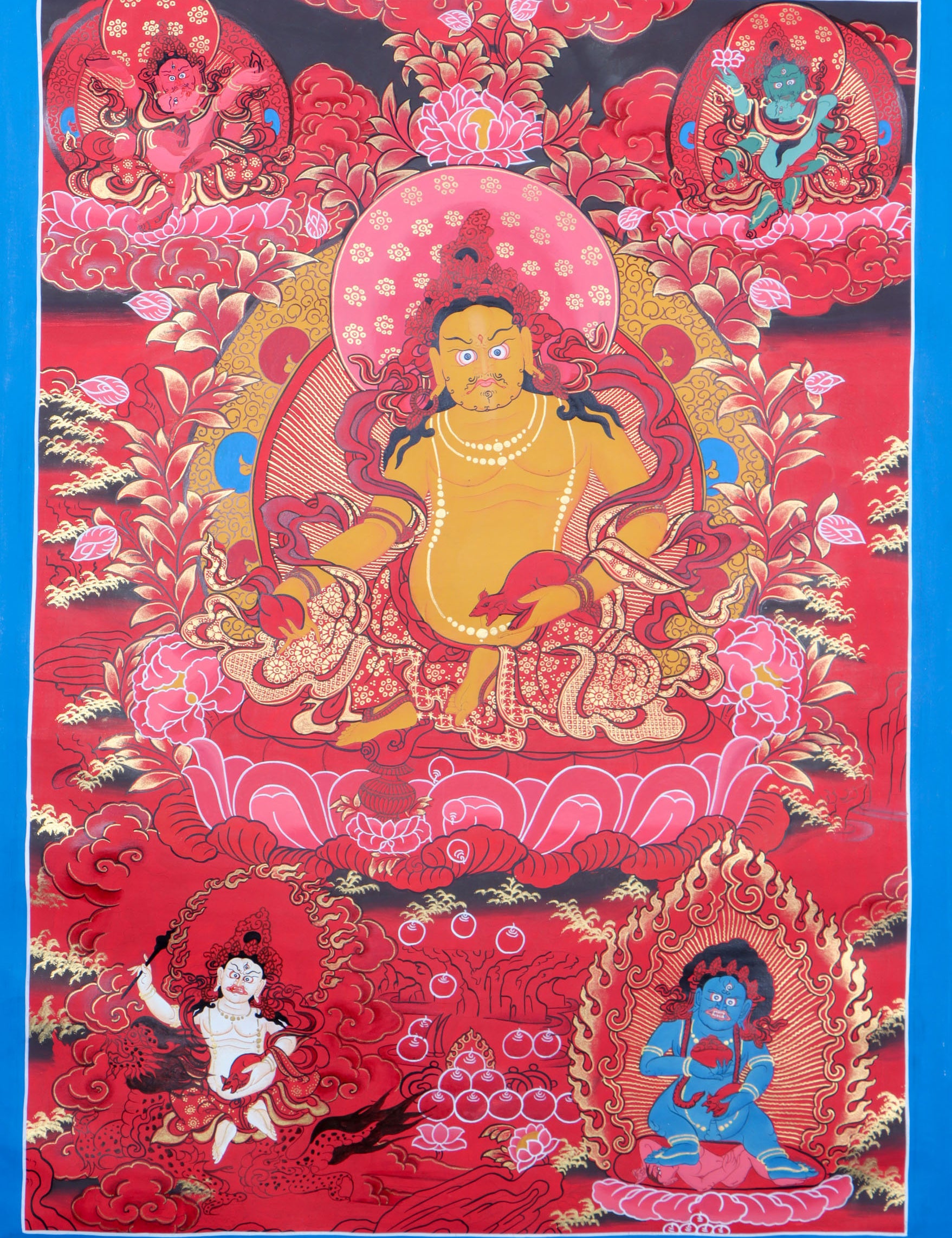 Kuber Thangka Paintings facilitate meditation and transformation of the Mind and Body.