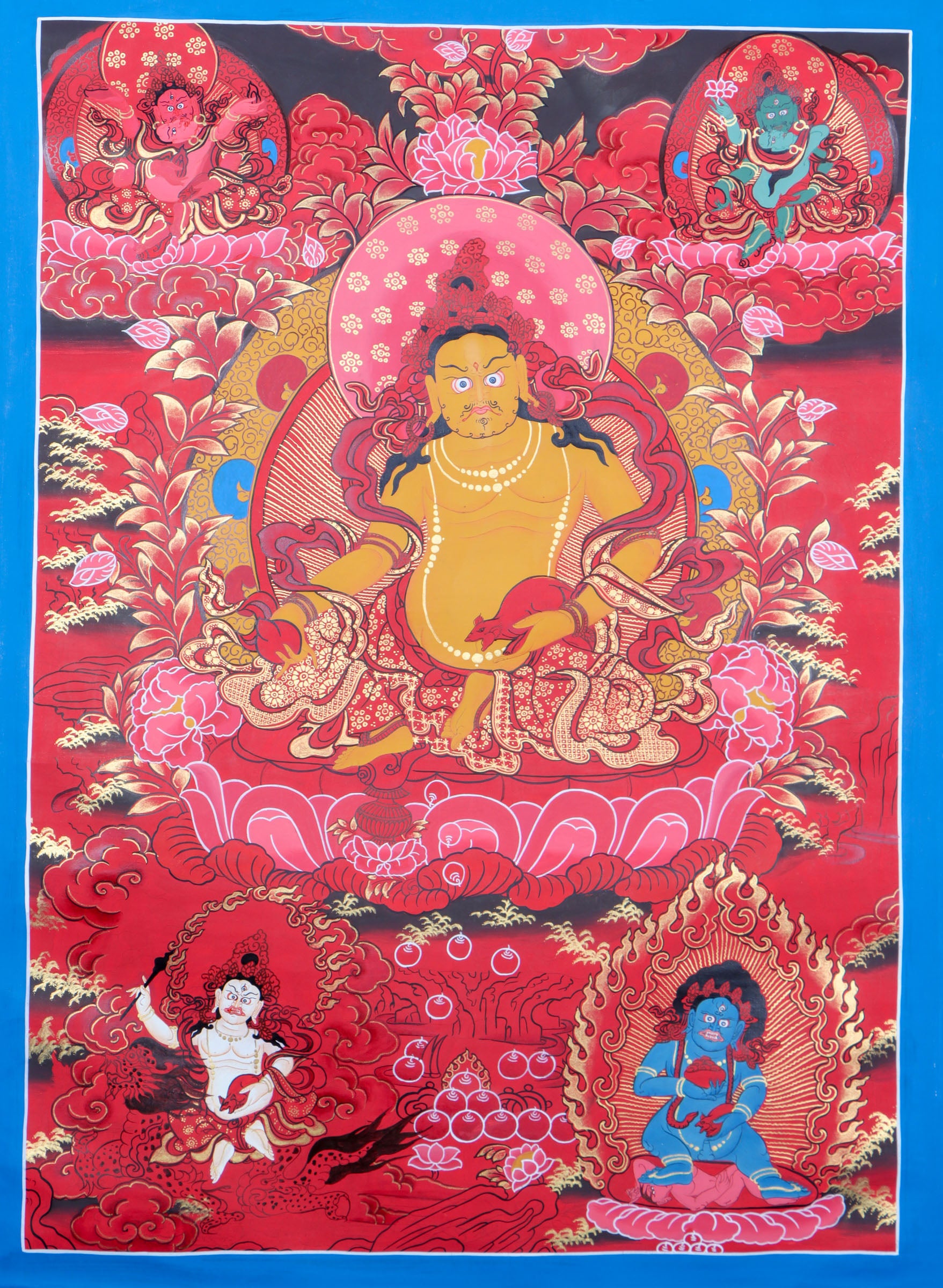 Kuber Thangka Paintings facilitate meditation and transformation of the Mind and Body.