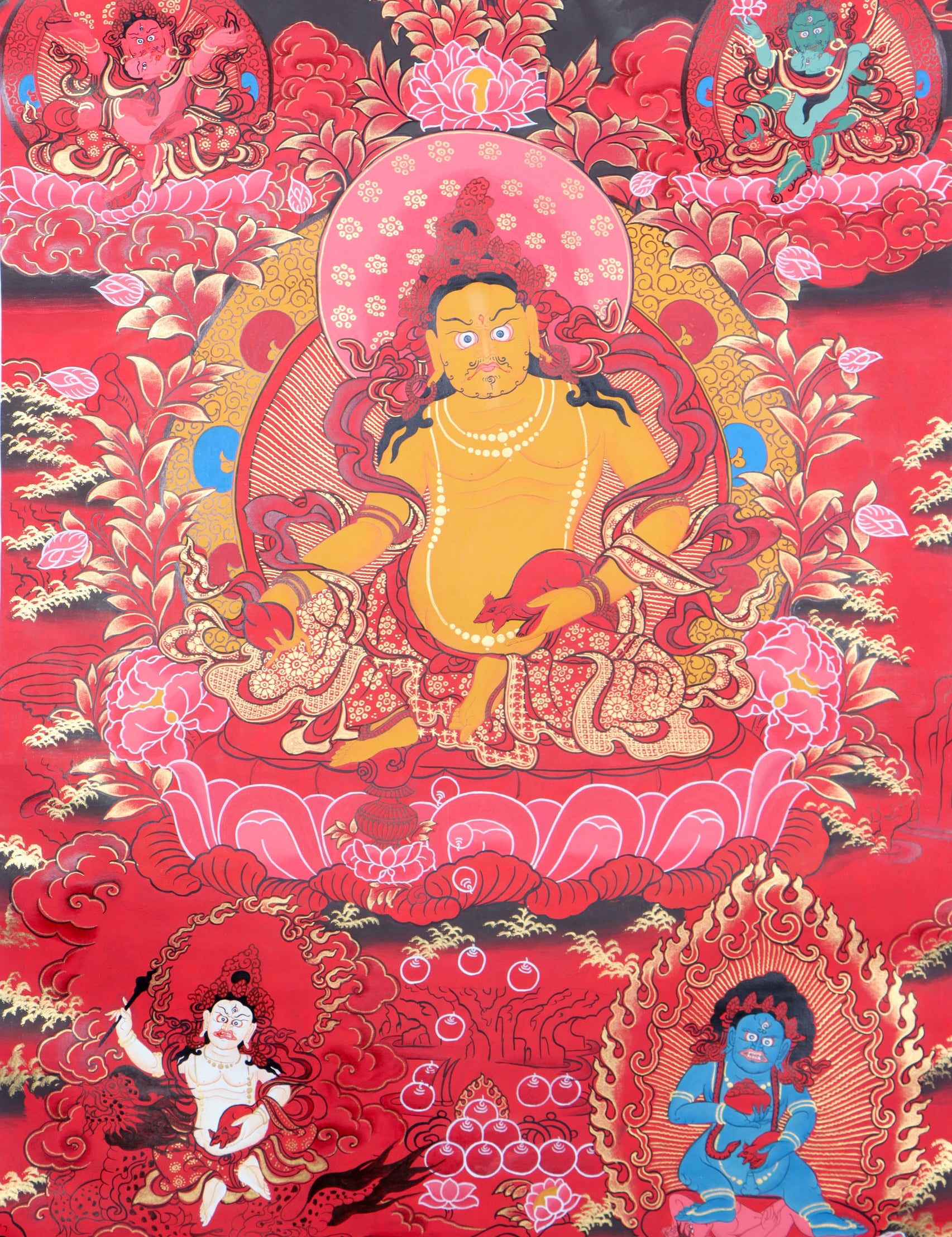 Kuber Thangka Paintings facilitate meditation and transformation of the Mind and Body.