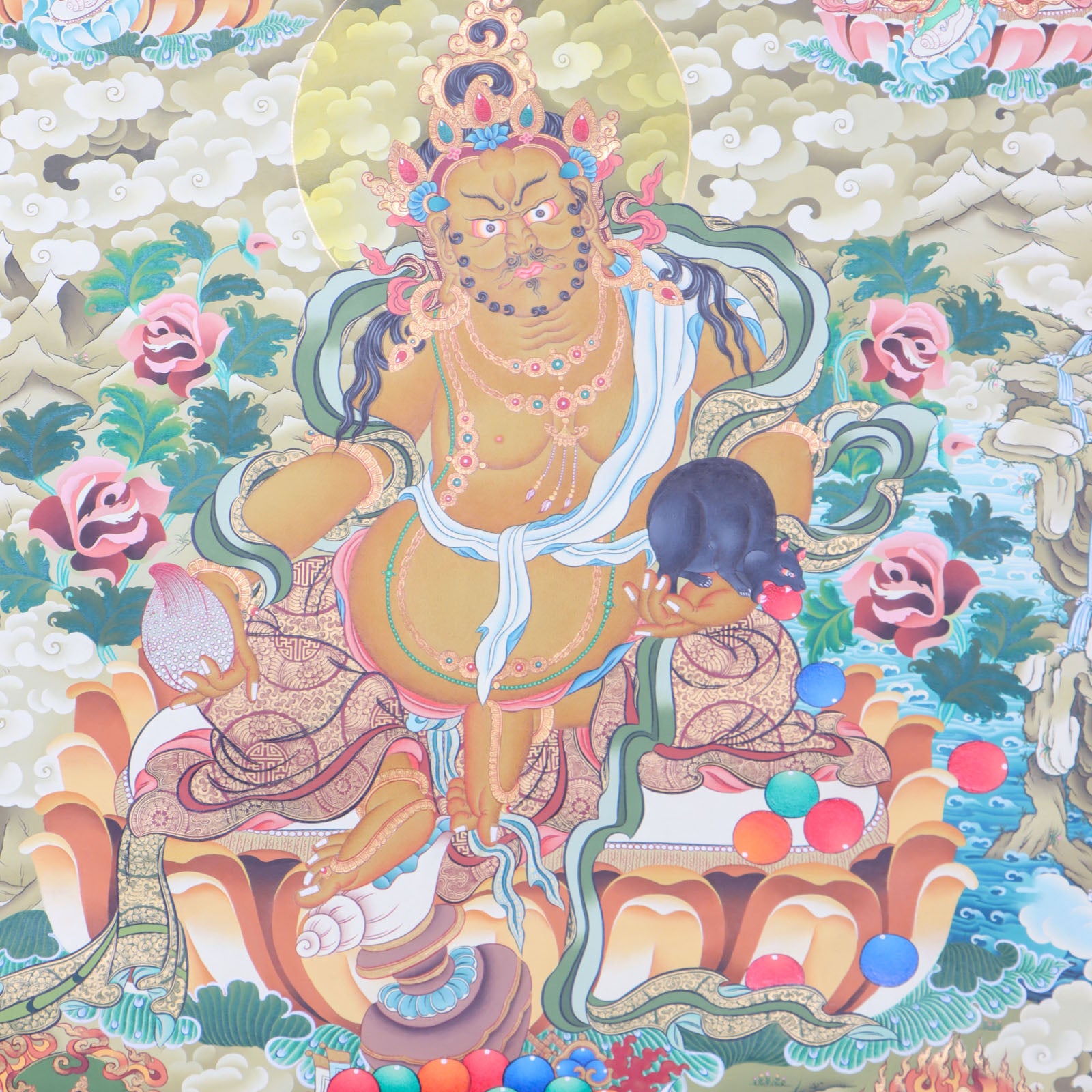 Zambala Thangka for wealth and meditation.