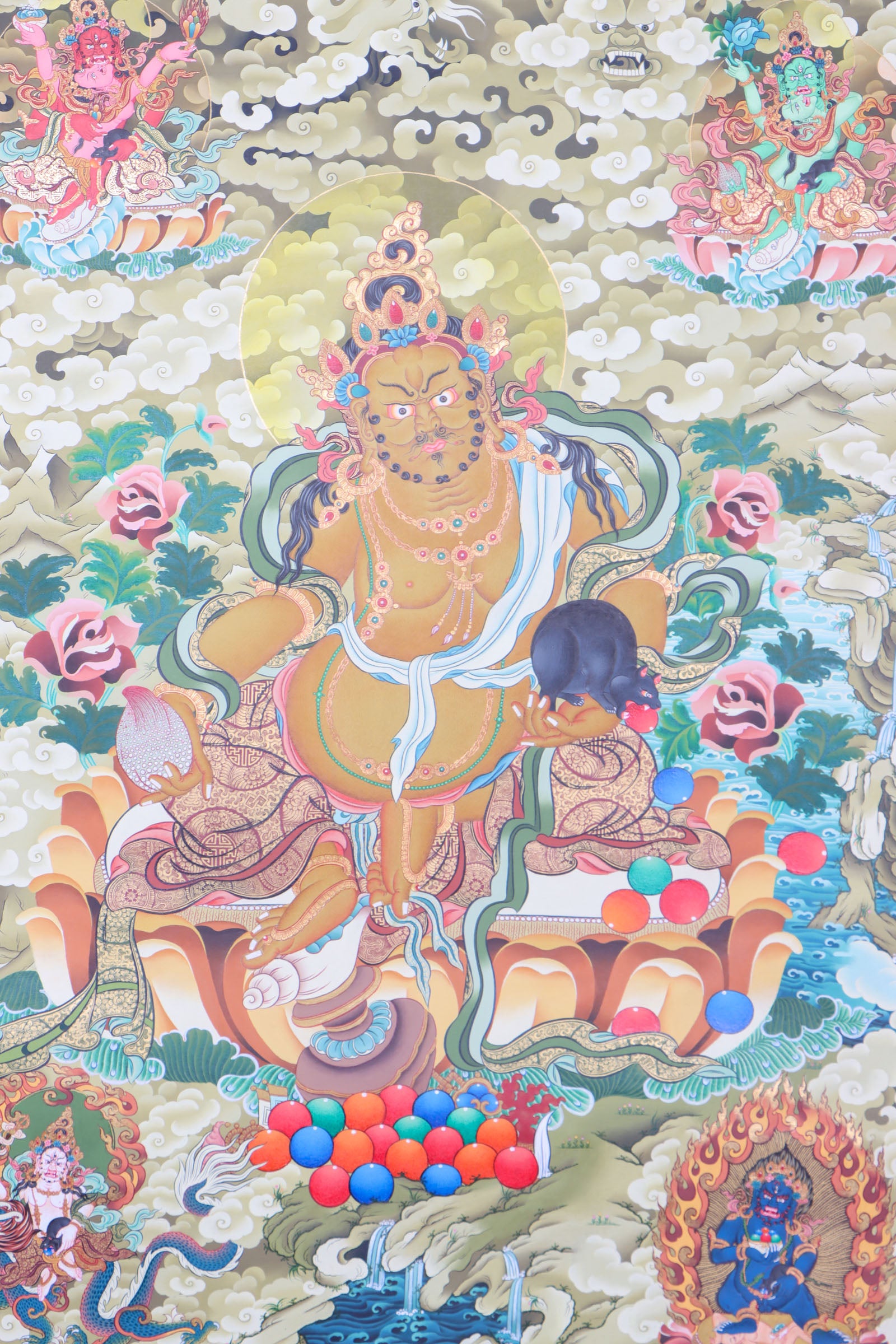 Zambala Thangka for wealth and meditation.