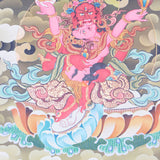 Wall hang Zambala for wealth and fortune in Tibetan Buddhism