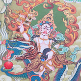 Wall hang Zambala for wealth and fortune in Tibetan Buddhism