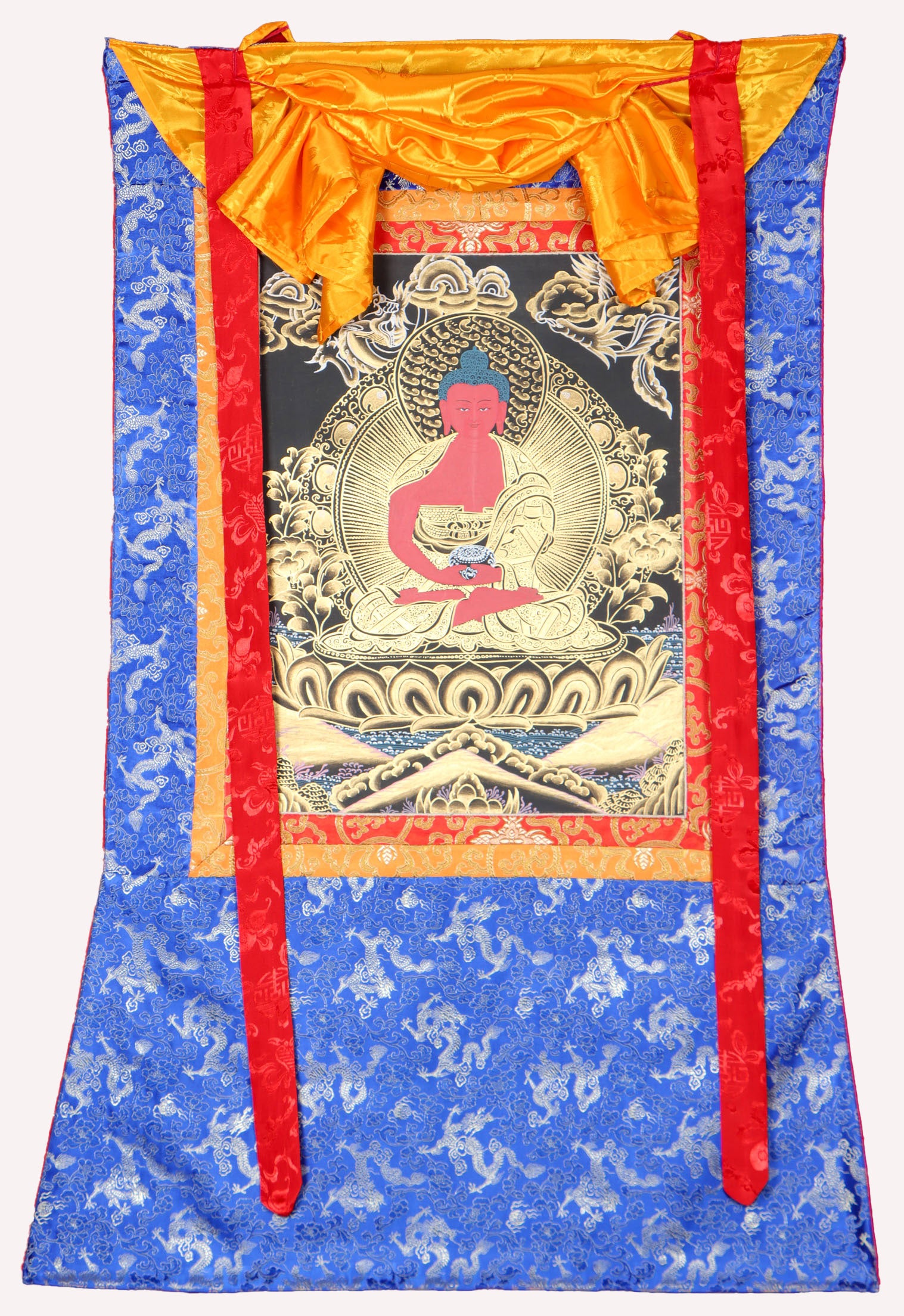 Amitabha Brocade Thangka Painting for enlightenment.