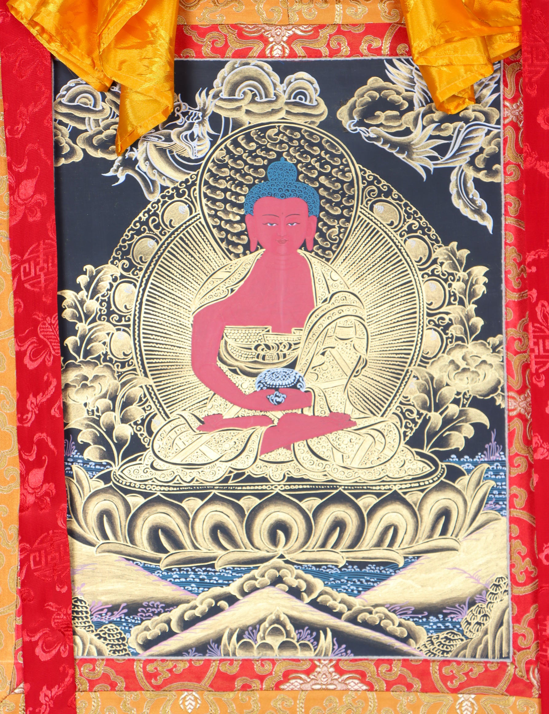 Amitabha Brocade Thangka Painting for enlightenment.