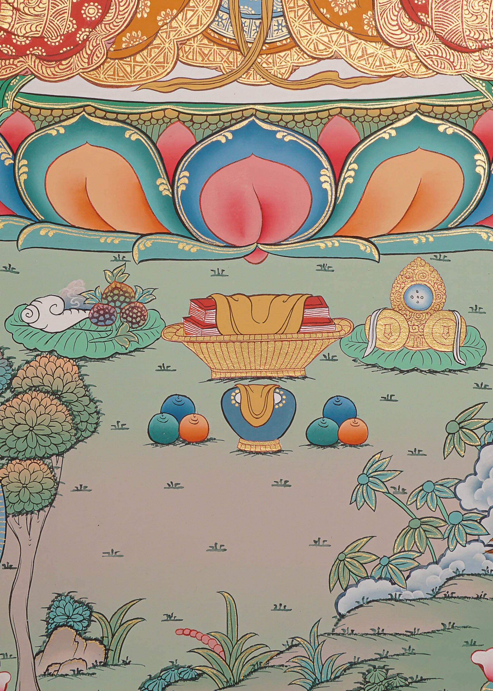 Manjushree Thangka Painting - Wall hanging decor