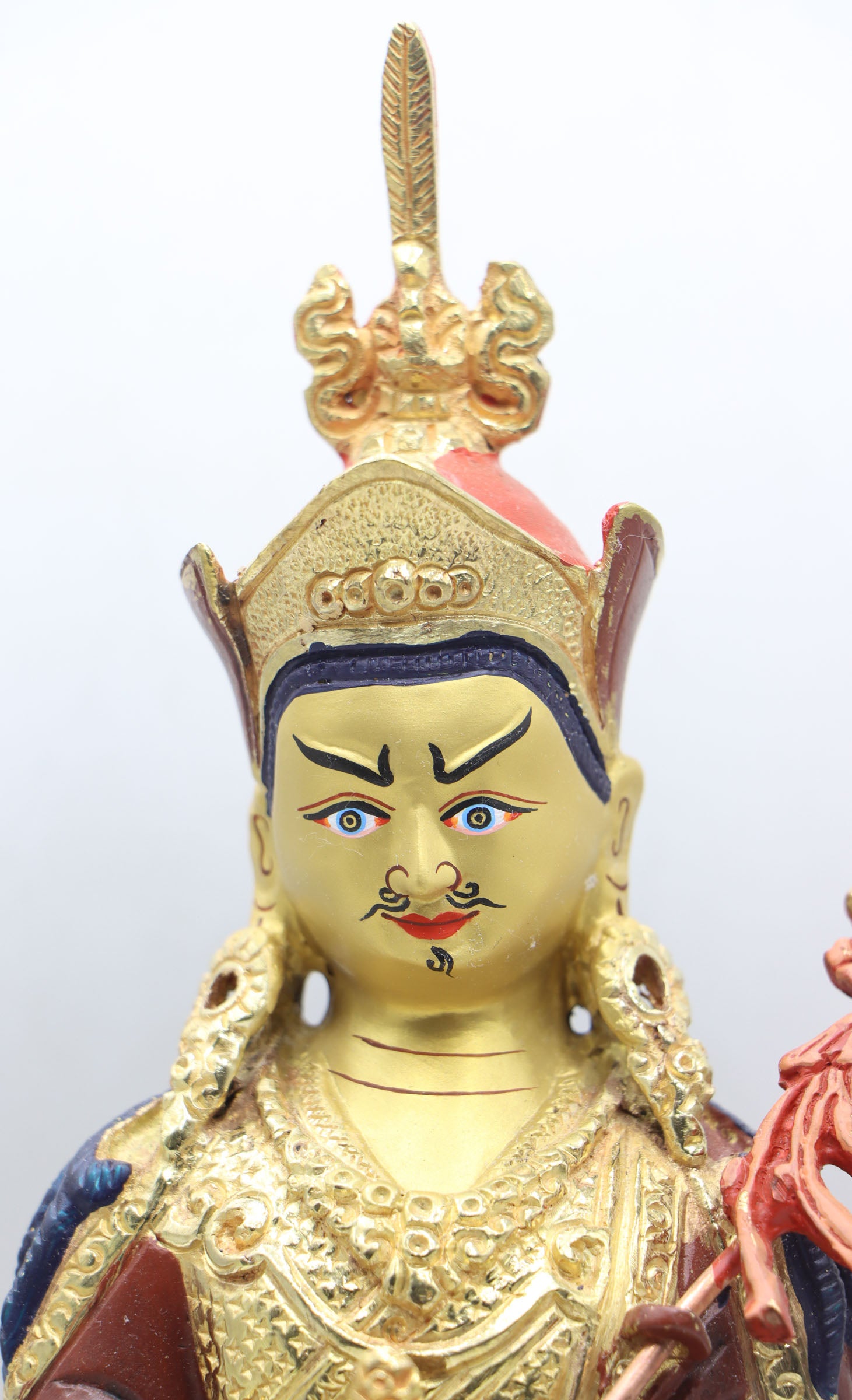 Guru Rinpoche Statue serves as a focal point for devotion, meditation, and spiritual practice.