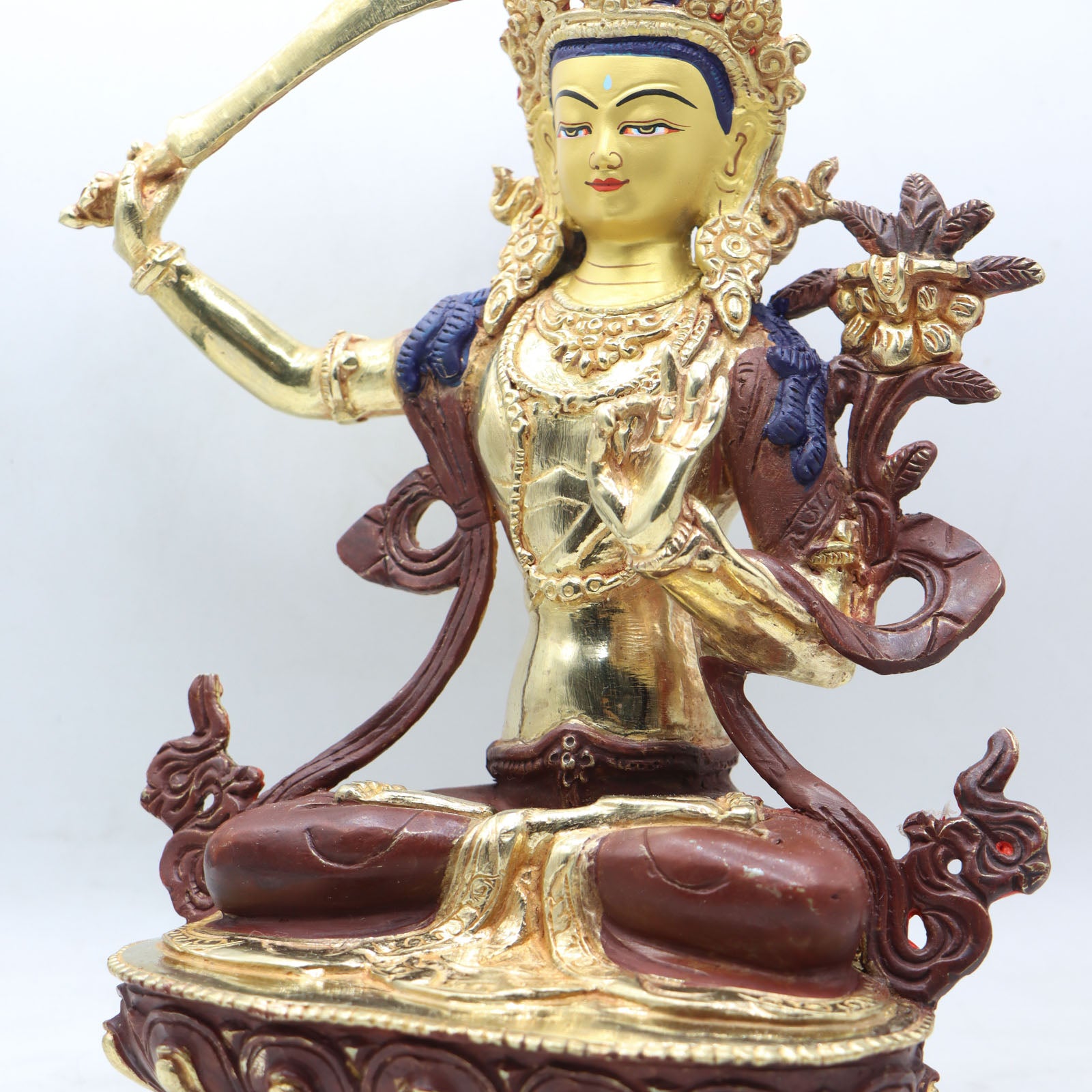 Manjushri Statue for  guarding against ignorance and aiding in spiritual progress.