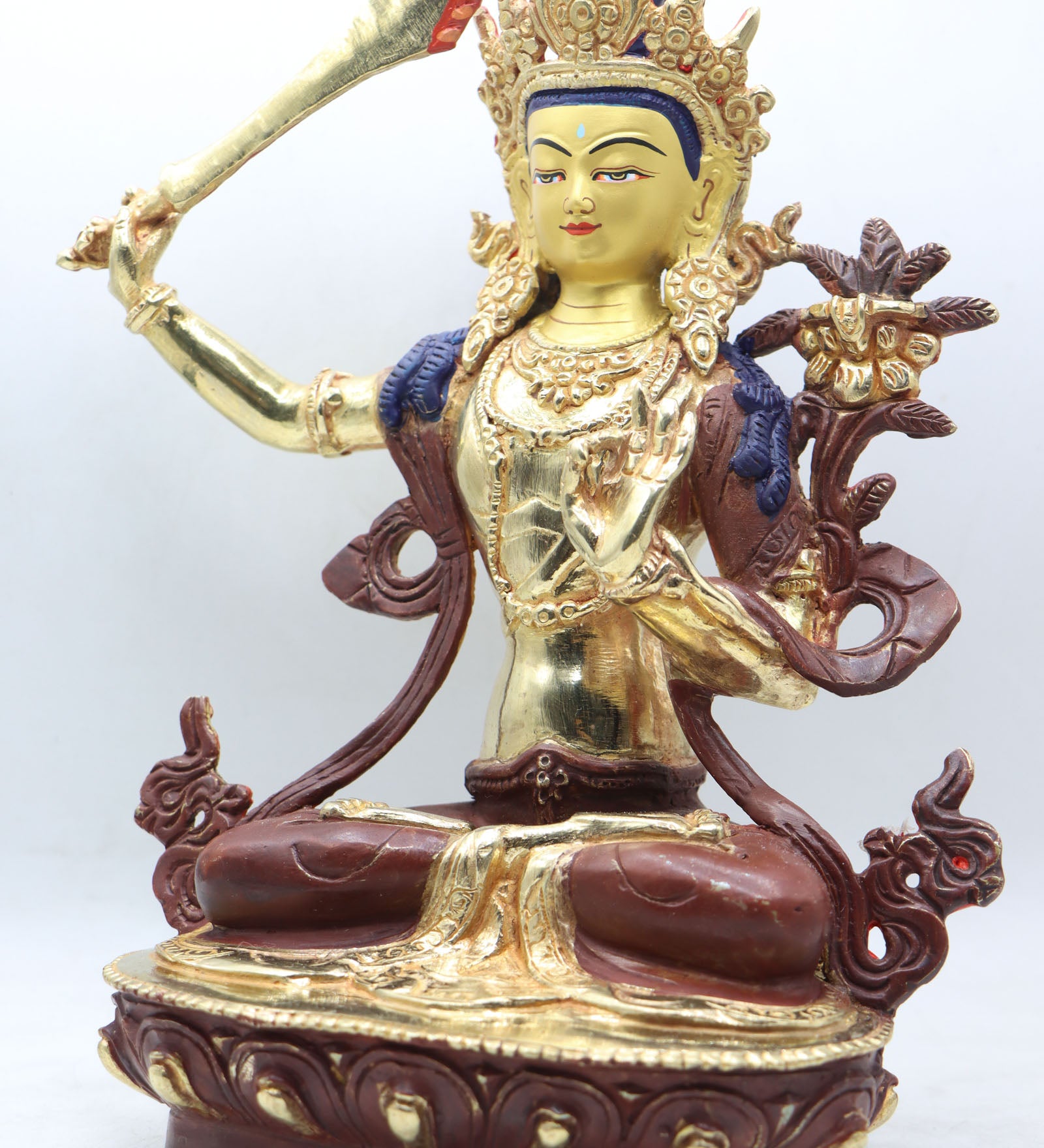 Manjushri Statue for  guarding against ignorance and aiding in spiritual progress.