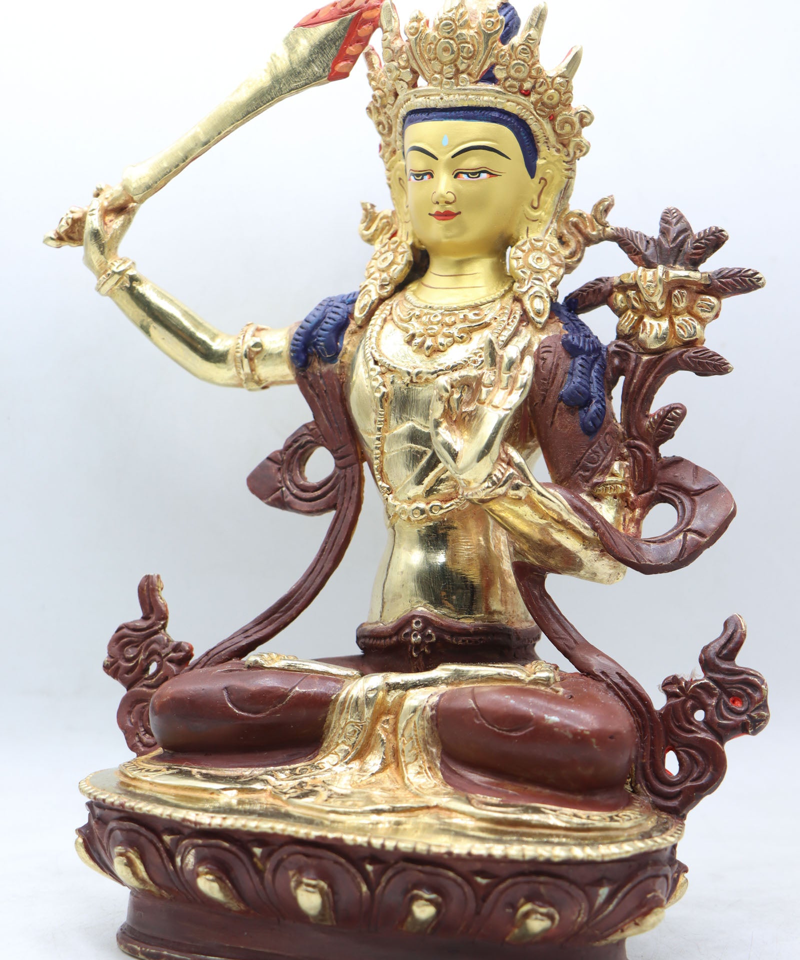 Manjushri Statue for  guarding against ignorance and aiding in spiritual progress.