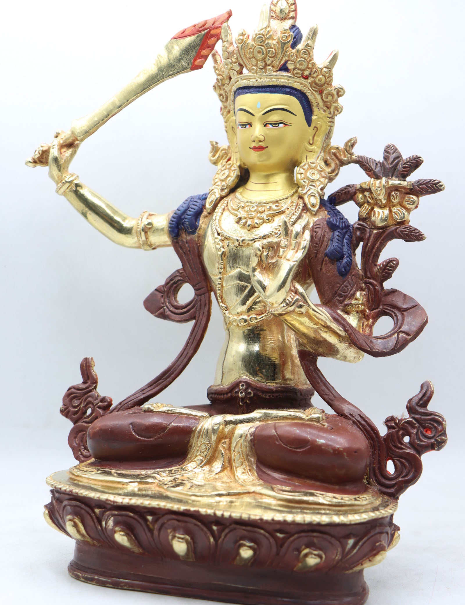 Manjushri Statue for  guarding against ignorance and aiding in spiritual progress.