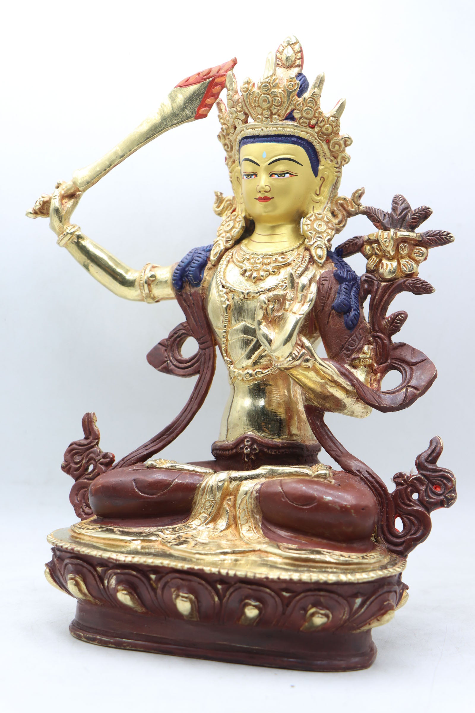 Manjushri Statue for  guarding against ignorance and aiding in spiritual progress.