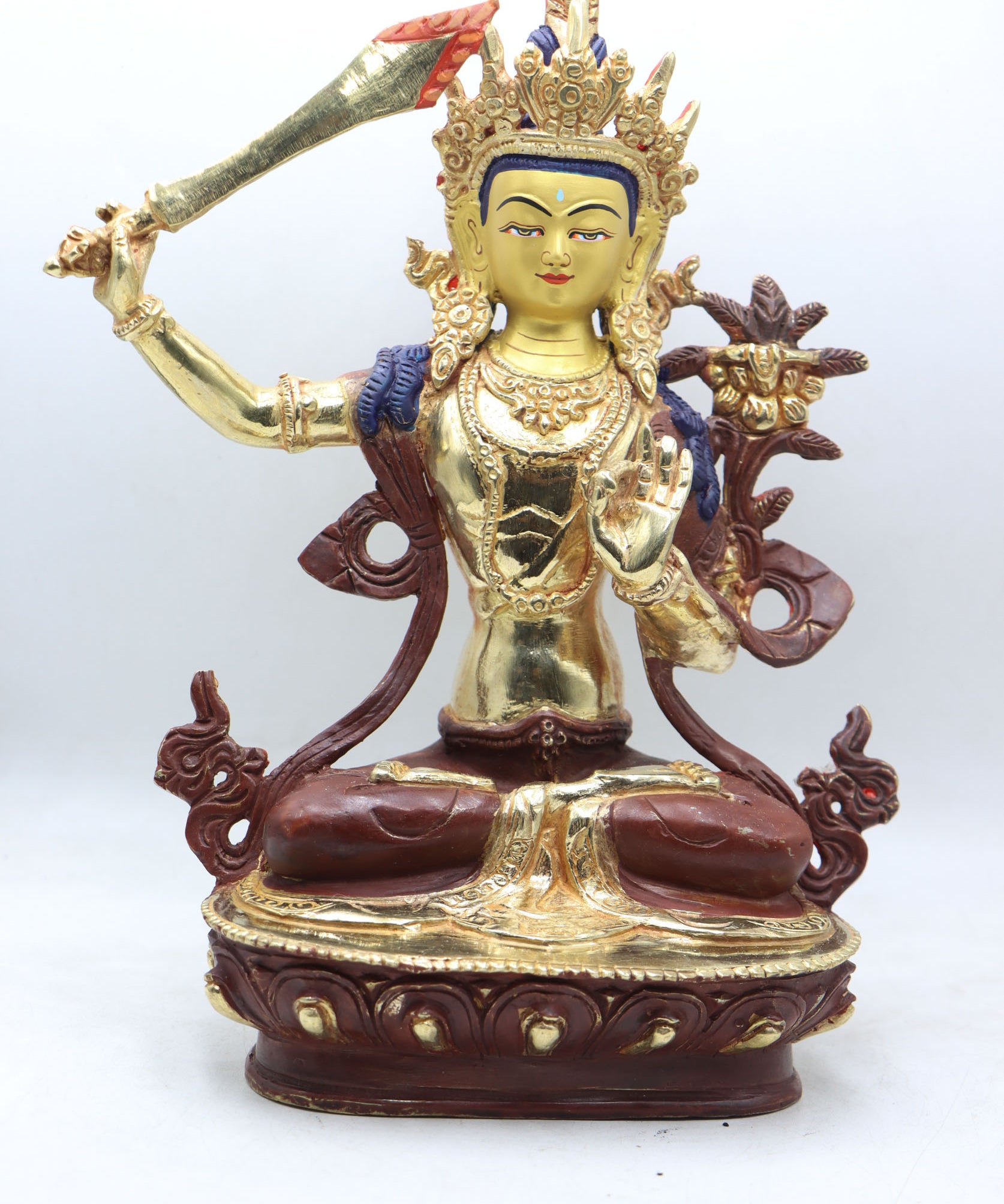 Manjushri Statue for guarding against ignorance and aiding in spiritual progress.