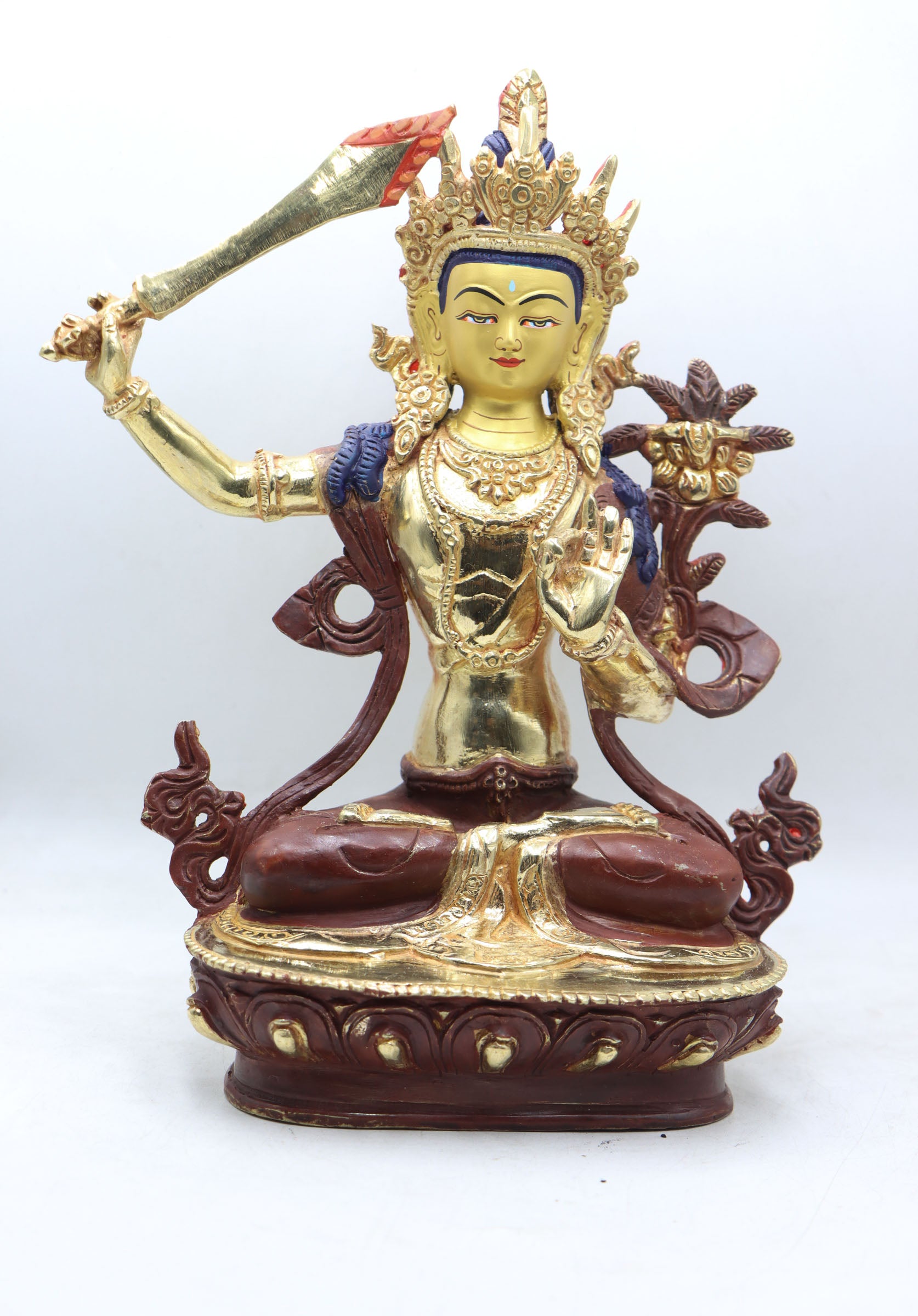 Manjushri Statue for guarding against ignorance and aiding in spiritual progress.